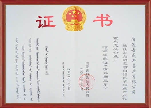 自治區農牧業產業化重點龍頭企業